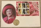 2000 Guernsey £5 Coin In FDC 6 Stamps. Queen Mother Lady Of The Century 347