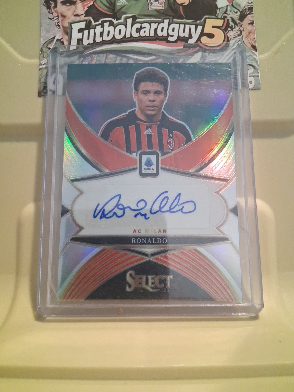 2024-25 Panini Select Serie A Legend AC Milan Ronaldo Auto #SE-R R9 Silver view 2