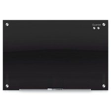 Magnetic Dry Erase Board, 36" x 24" Glass Whiteboard for Wall, Infinity, Blac...