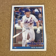 Topps Series 1 1991 Topps Baseball Pete Alonso Insert #T91-12 Mets Card