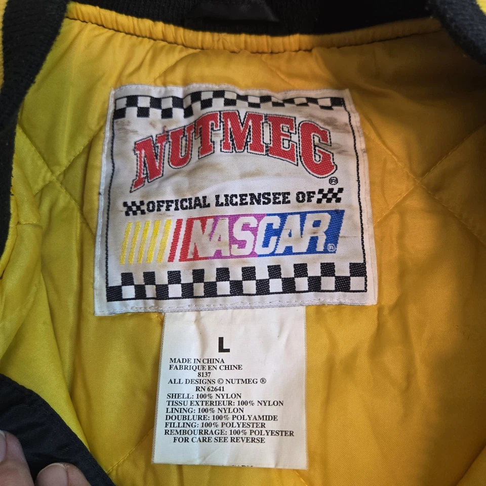 Chaqueta De Colección Nuez Moscada Oficial Nascar Rusty Wallace Talla Grande con Cremallera Foto 3 de 4