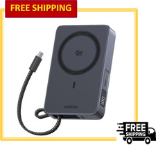 UGREEN MagFlow 10000mAh Qi2 25W Magnetic Power Bank USB-C MagSafe, Grey