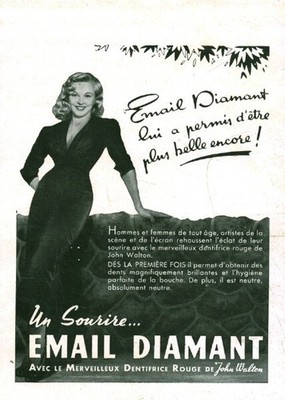 Alte Reklame Email Diamant aus Zeitschrift 1954
