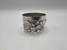 BEAU ROND DE SERVIETTE EN ARGENT MASSIF POINCON MINERVE 1 ER TITRE ART NOUVEAU
