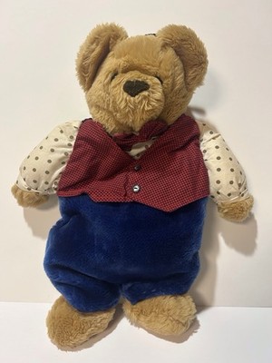 Original Fashy Plush Teddy Bear Hot Water Bottle Cover W/ Bottle 18'' NO TAGS