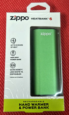 Zippo Heatbank 6 Rechargeable Hand Warmer  Power Bank USB Compatible 40615 New