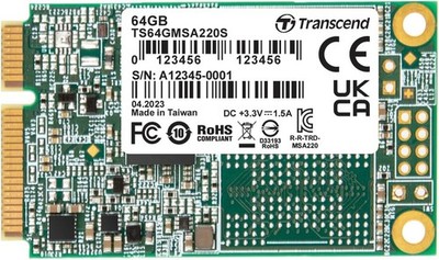Transcend MSA220 64GB mSATA SSD - 350MB/s Speed