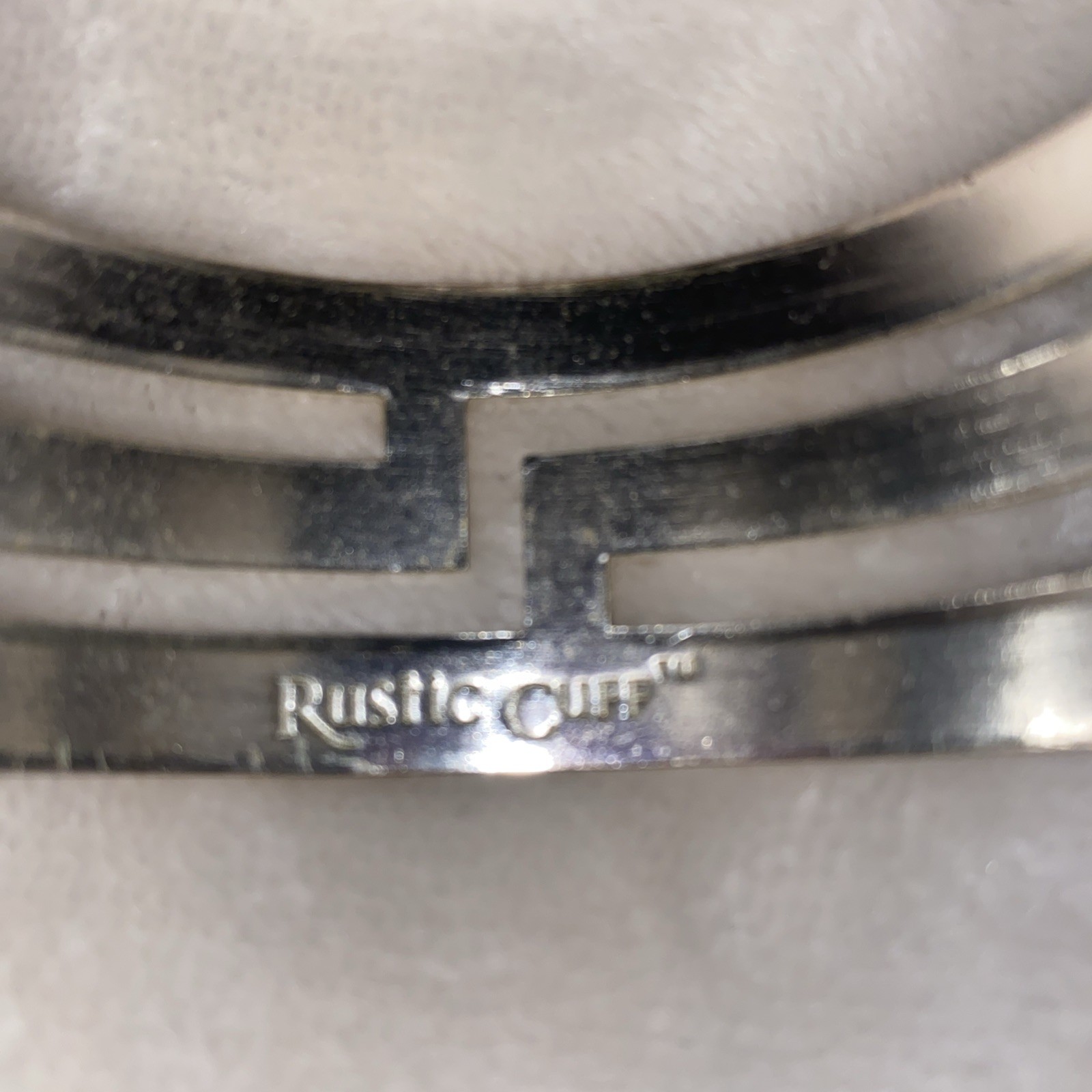 Rustic Cuff Bracelet Silver Tone Triple Band Cuff… - image 4
