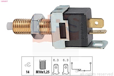 EPS Bremslichtschalter Made in Italy - OE Equivalent 1.810.017 M10x1,25 für VW 5