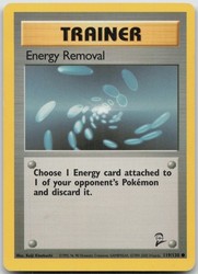 Energy Removal 119/130 Base Set 2 Common Trainer