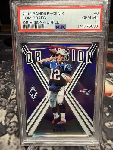 2019 Panini Phoenix - Qb Vision Tom Brady #8 Purple /149 PSA 10