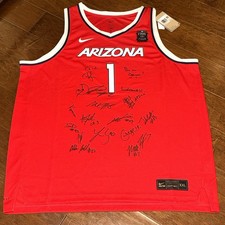 2025-2026 ARIZONA WILDCATS TEAM signed autographed BASKETBALL JERSEY FINAL FOUR-