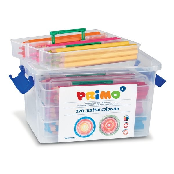 Primo , Pastelli, Matite Colorate Scatola Scuola Jumbo 120 Pezzi (120X) - Immagine 3