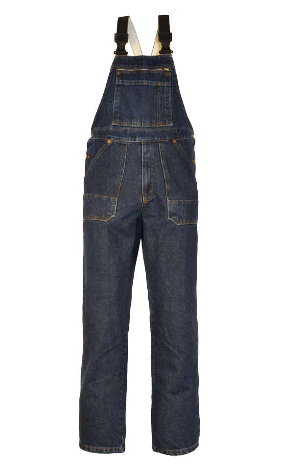Arbeitslatzhose - Jeans Latzhose mit Zollstocktasche Arbeitsjeans Denim worker - Bild 1 von 1