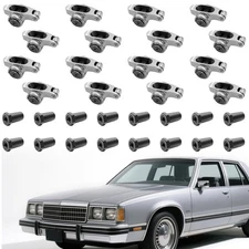 Partsflow 1.5 3/8in Stud Natural Stainless Steel Roller Rocker Arms For Small