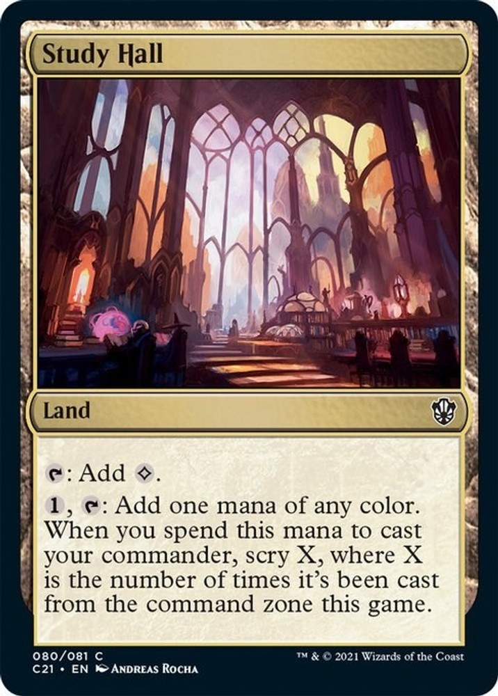 Study Hall - 80 - LP - Common - Commander 2021-Magic