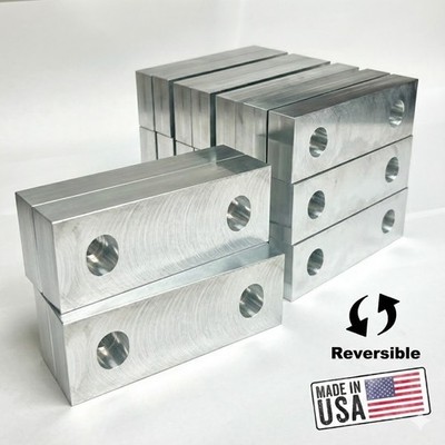 10 PACK=20 Pcs 6''x2''x1'' Machined Alum Reversible Soft Jaws Kurt 6''Vise USA