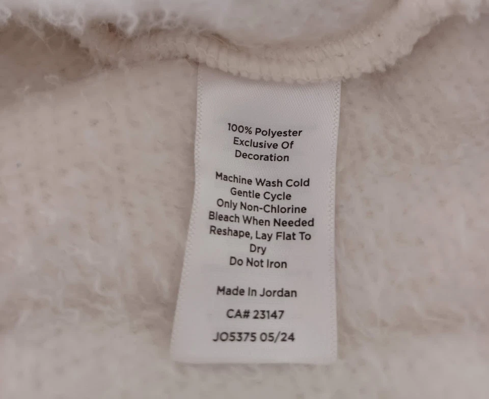 Chaqueta polar T by Talbots XL cremallera completa para mujer ribete crema/negro - peluche Sherpa Foto 3 de 4