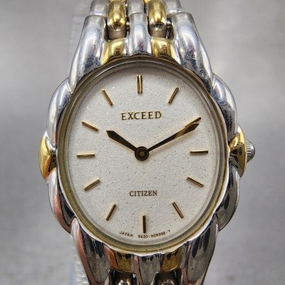 Citizen Exceed Watch Women 19mm Silver Dial Two Tone 5420-H04287