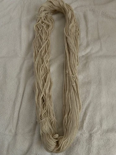 Large Skein #4 Peru Semi-Soft Aran Wool Alpaca Yarn Mix 8.5oz 240gr 412 Cream A image 2