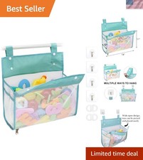 Bath Toy Organizer Storage Bag Zipper Hangable Large Openings Bathroom