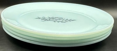 Vintage Phoenix P2B Milchglas Teller x4 Blumenmuster Arcopal Stil