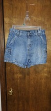 Vintage 90s Riveted By Lee Womens Jean/Denim Shorts Dark Blue Pockets Size 6M