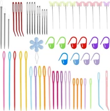 59pcs Large Eye Sewing Needles Kit, Bent Tip Big as shown in the picture 
