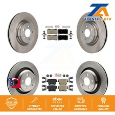 Front Semi-Metallic Rear Ceramic Pad And Disc Brake Rotors Kit For Dodge Charger