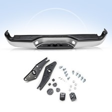 For 2005-2015 Toyota Tacoma Pickup Complete Chrome Steel Rear Bumper Assembly