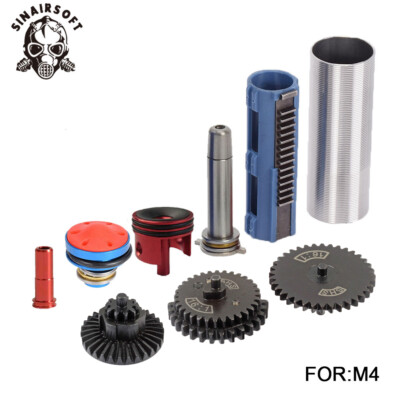 16:1 Gear Nozzle Cylinder head Guide 14/15 Teeth Piston Kit Airsoft AEG Ver2/3