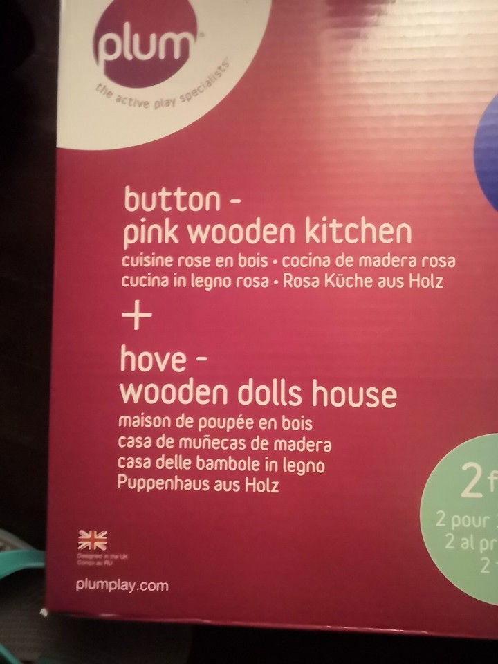 Plum 2 in 1 Wooden Dolls House and Kitchen eBay