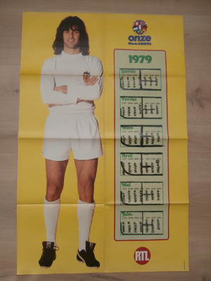Poster Onze Ardiles, Neeskens, Rensenbrink, Bertoni, Kempes, Multicolore, Club étranger