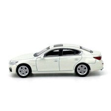 Vehículo de juguete Paudi Infiniti Q50S escala 1/64 miniatura modelo diecast coche blanco