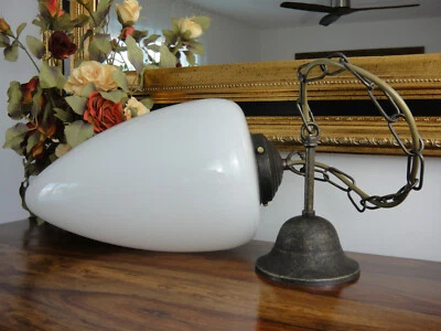 AURUM DE43541249 Deckenlampe Jugendstil Hängelampe Lampe Antik Pendelleuchte Opal Glas Messing