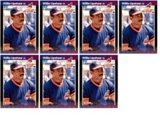 (7) 1989 Donruss #492 Willie Upshaw Cleveland Indians Card Lot