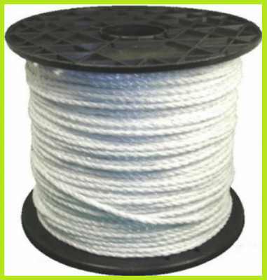 Weidezaunseil, weiß, 200 Meter, 6 mm, 6 Leiter - ideal für Pferde