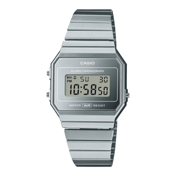 Unisex Uhr Casio A700WEV-7AEF Edelstahl Vintage Chrono Alarm-image