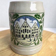 Vintage Frankfurt West Germany Beer Mug Stoneware International Travel Souvenir