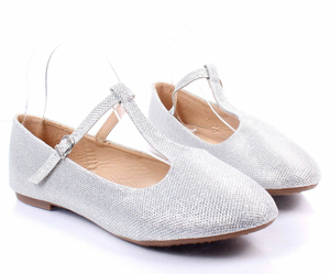 silver t strap shoes