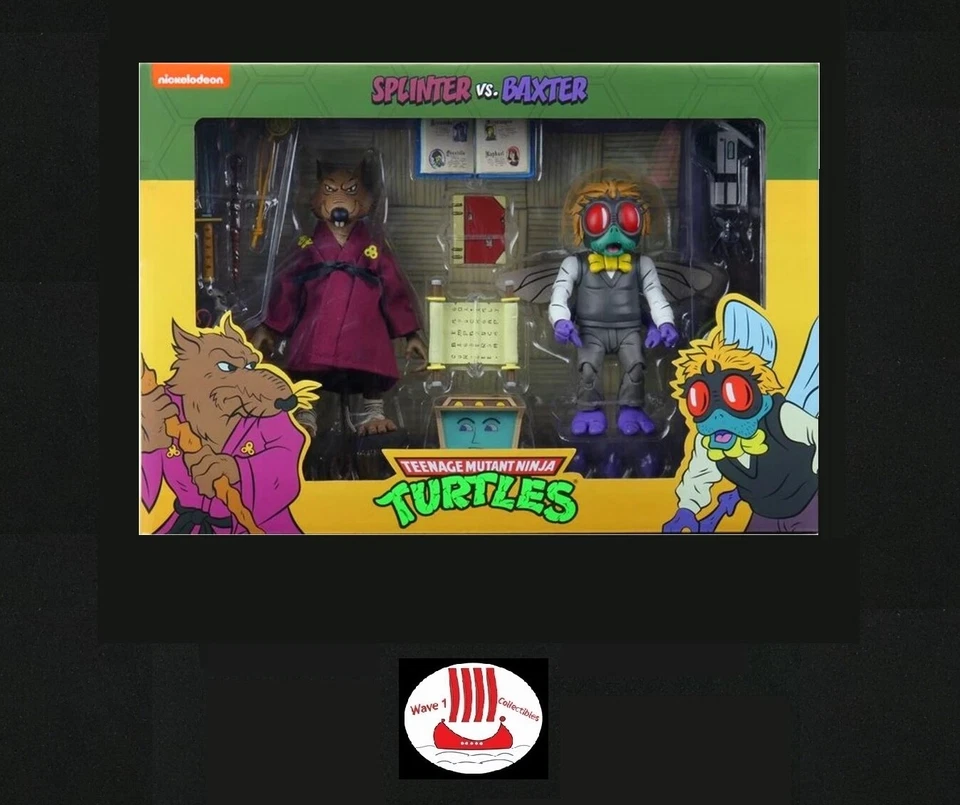Teenage Mutant Ninja Turtles Target Splinter & Baxter 2-Pack | NECA MIB TMNT - Image 1 of 1
