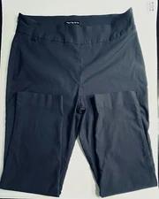 Counterparts Women Black Activewear Straight Leg Pants Size 14 Slit Ankle