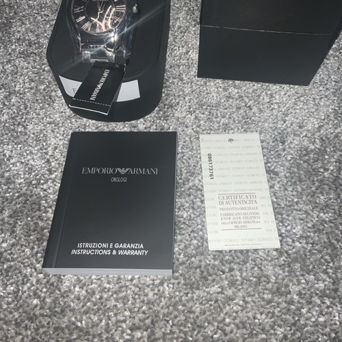 Armani - AR2022 - Super Slim - Black DIal - Stainless Steel - Mens - Watch - Picture 8 of 10