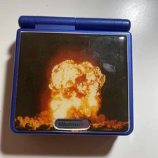 Nintendo Game Boy Advance SP - Blue W/GAME & NINTENDO CHARGER WORKING.