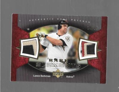 2007 UD Elements - LANCE BERKMAN - Rare Elements 5 Color Dual Patch - ASTROS /35