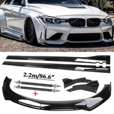 Front Bumper Lip Splitter Spoiler Side Skirt Strut Rod Universal For Bmw O