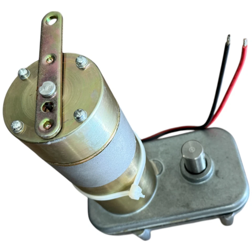 Motor de alto par 12 V CC baja velocidad 11 RPM engranaje eje de salida doble 1-025-050 Foto 2 de 4