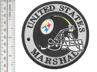 Pittsburgh Steelers & Marshal Service USMS Field Office NFL Patch vel NO TARIFF