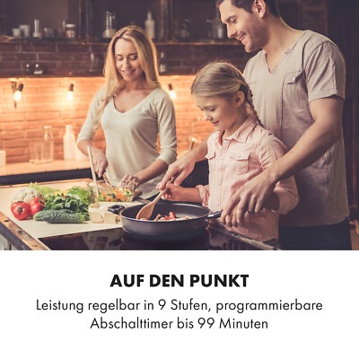 Induktionskochfeld 60 cm 3 Platten Glaskeramik Einbau Induktionskochplatte Timer