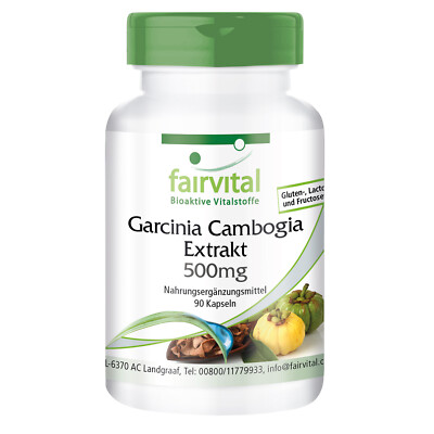 Garcinia Cambogia Extrakt 500 mg - 90 Kapseln 60% HCA, Tamarinde VEGAN fairvital
